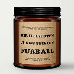 Die heißesten Jungs spielen Fußball - Duftkerze