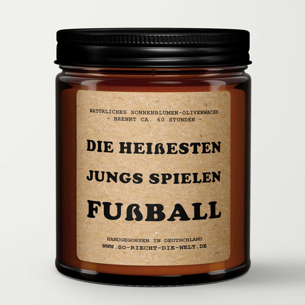 Die heißesten Jungs spielen Fußball - Duftkerze