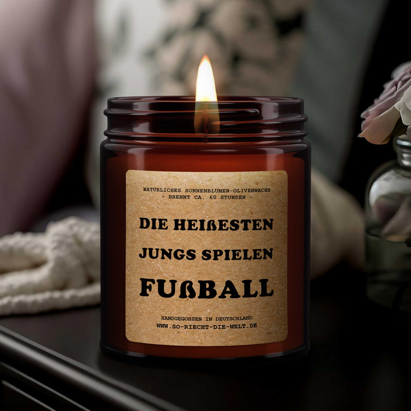 Die heißesten Jungs spielen Fußball - Duftkerze